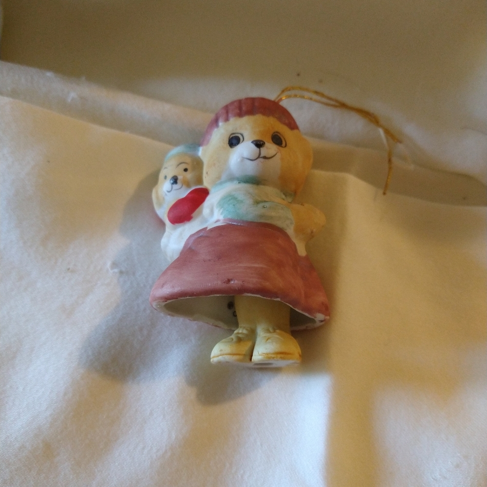 Vintage jasco little chimers bear bell ornament